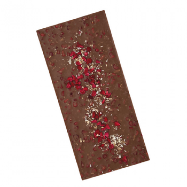 Produktbild Vollmilchschokolade mit Kokos und Himbeere EH Chocoladen
